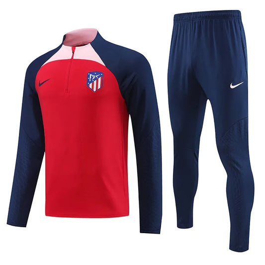 Atletico Madrid Long Sleeve Tracksuit Red/Navy 2023-24