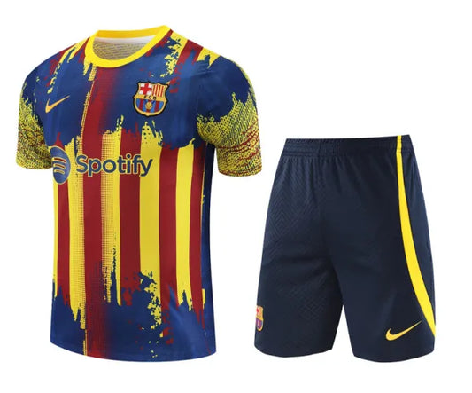 Barcelona Short Sleeve Set Blue/Yellow/Red 2023-24