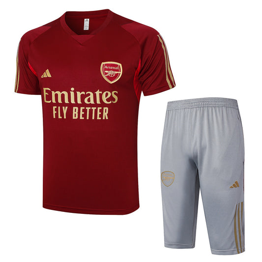 Arsenal Short Sleeve Set Wine/Grey 2023-24