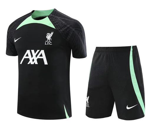 Liverpool Short Sleeve Set Black/Green 2023-24