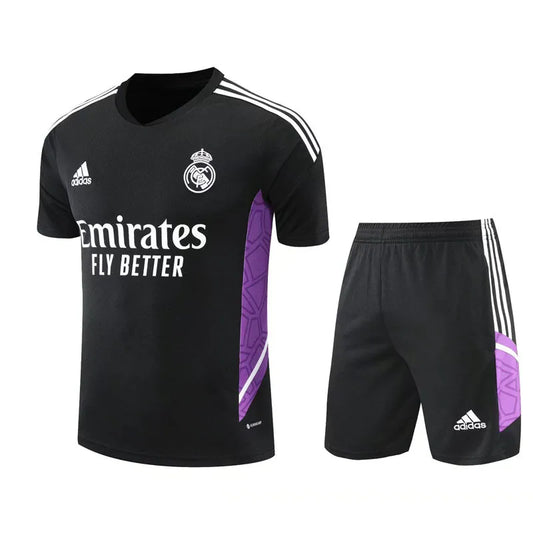 Real Madrid Short Sleeve Set Black/Purple 2023-24