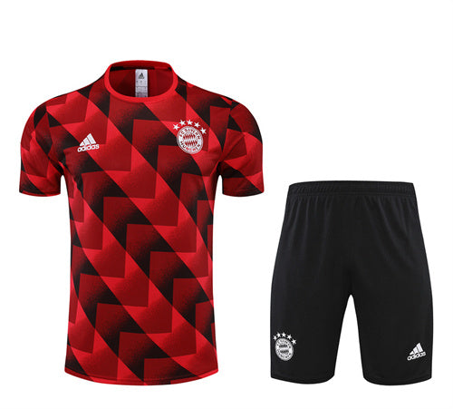 Bayern Munich Short Sleeve Set Red/Black 2022-23