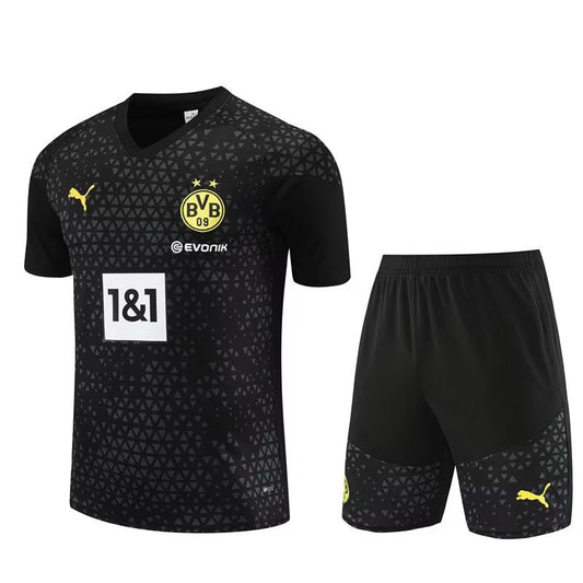 Dortmund Short Sleeve Set Black/Yellow 2023-24