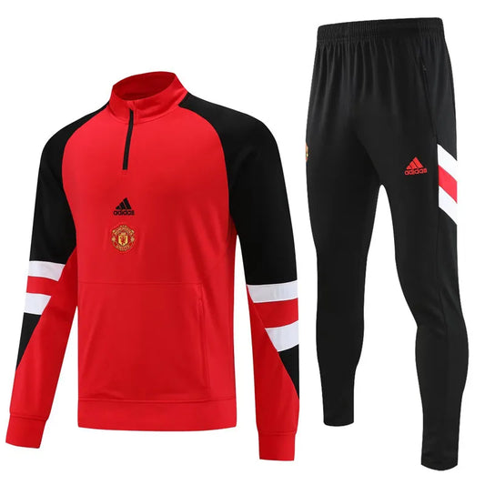 Manchester United Long Sleeve Tracksuit Red/Black 2023-24
