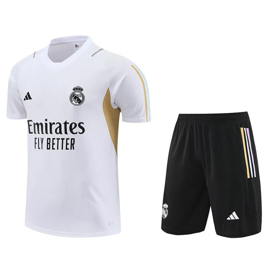 Real Madrid Short Sleeve Set White/Gold 2023-24