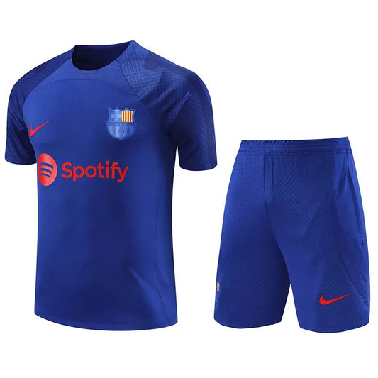 Barcelona Short Sleeve Set Blue 2023-24