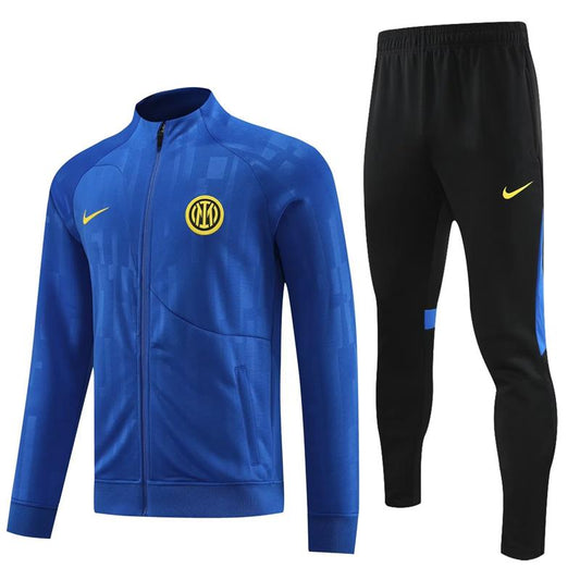 Inter Milan Long Sleeve Zipped Tracksuit Blue/Black 2023-24