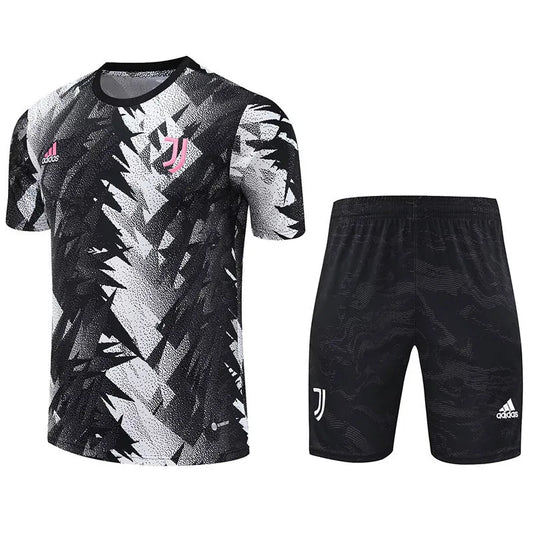 Juventus Short Sleeve Set Black/Grey 2023-24