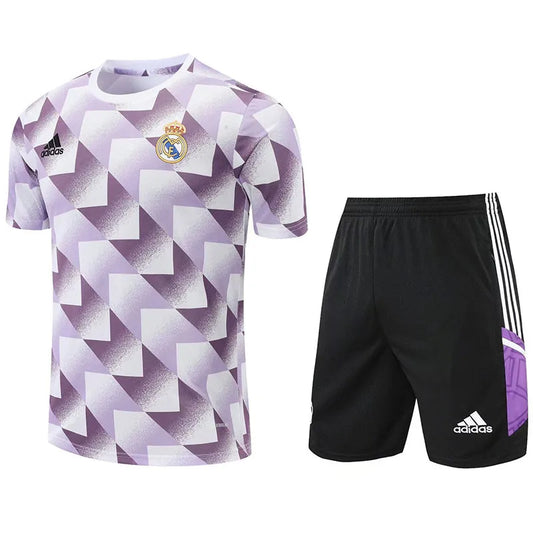 Real Madrid Short Sleeve Set Purple/White/Black 2022-23