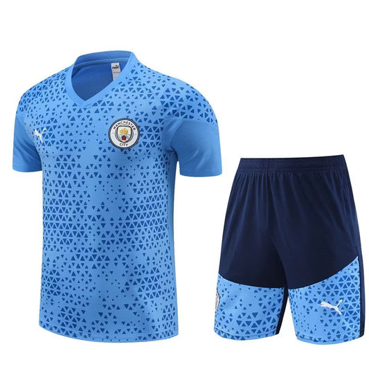 Manchester City Short Sleeve Set Blue/Navy 2023-24