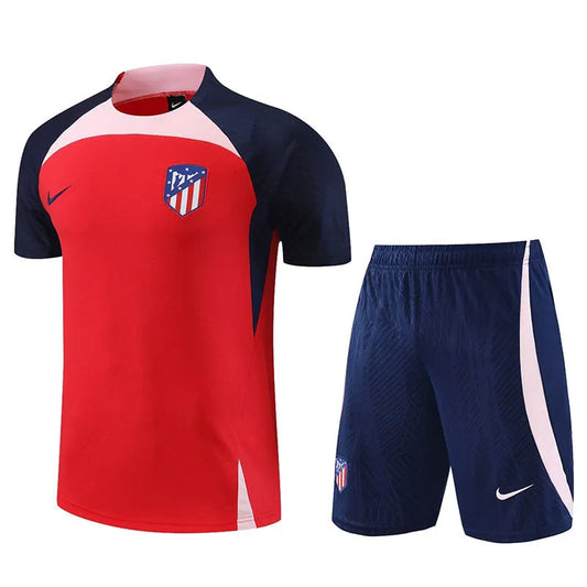 Atletico Madrid Short Sleeve Set Red/Navy 2023-24