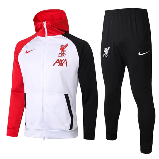 Liverpool Hooded Tracksuit White/Red/Black 2023-24