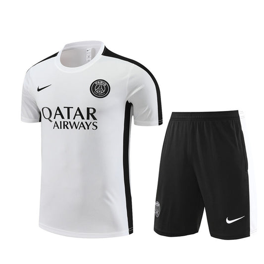 PSG Paris Saint German Short Sleeve Set White/Black 2023-24