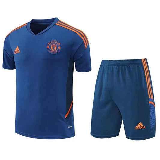 Manchester United Short Sleeve Set Blue/Orange 2022-23