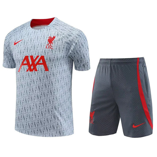 Liverpool Short Sleeve Set Grey/Red 2023-24