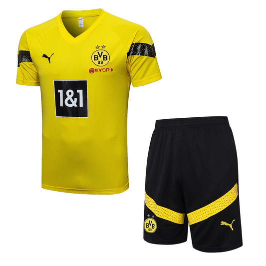 Dortmund Short Sleeve Set Black/Yellow 2022-23