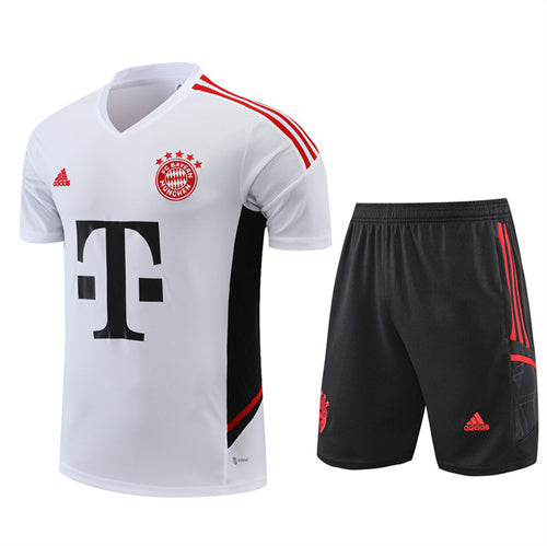 Bayern Munich Short Sleeve Set Grey/Red 2022-23