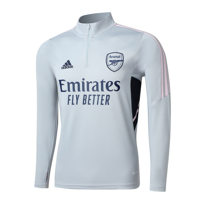 Arsenal Long Sleeve Tracksuit Grey/Navy/Pink 2022-23 – mashedit