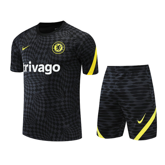 Chelsea Short Sleeve Set Black/Yellow 2022-23