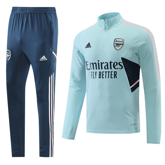Arsenal Long Sleeve Tracksuit Light Blue/Navy/Pink 2022-23