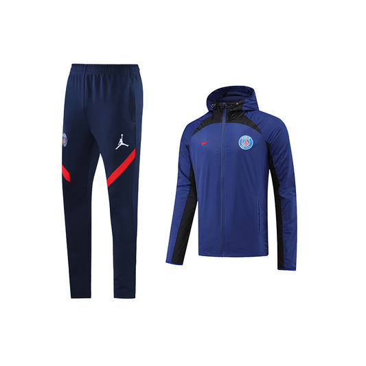 PSG Paris Saint German Windbreaker Jacket Tracksuit Blue/Black 2022-23