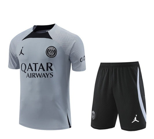 PSG Paris Saint German Short Sleeve Set White/Black 2022-23